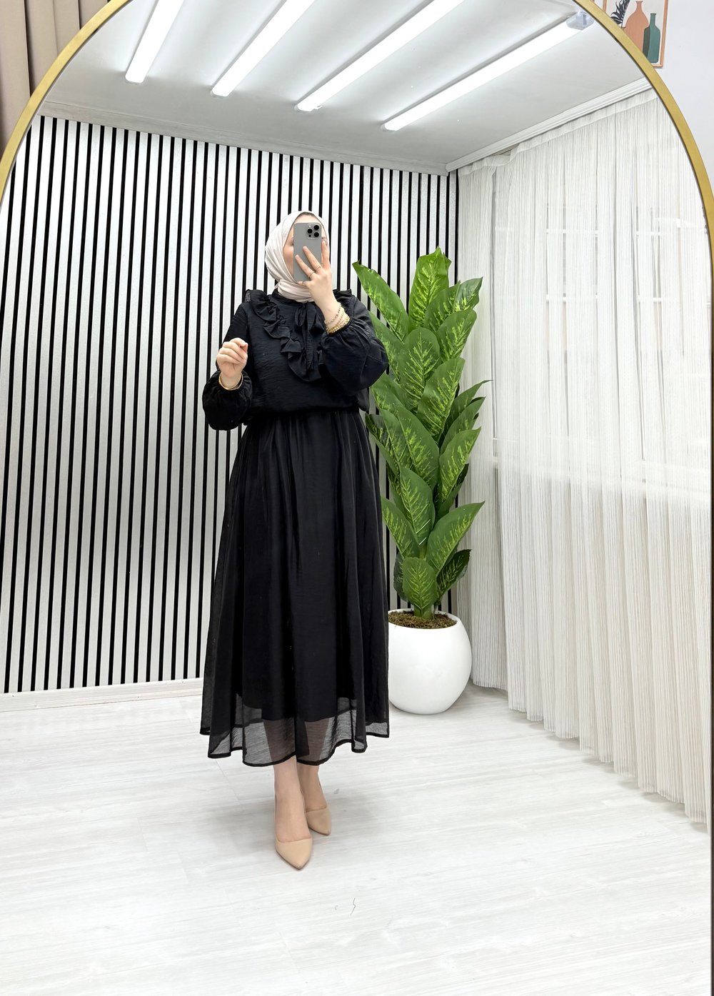 BELLA ETEKLİ TAKIM SİYAH