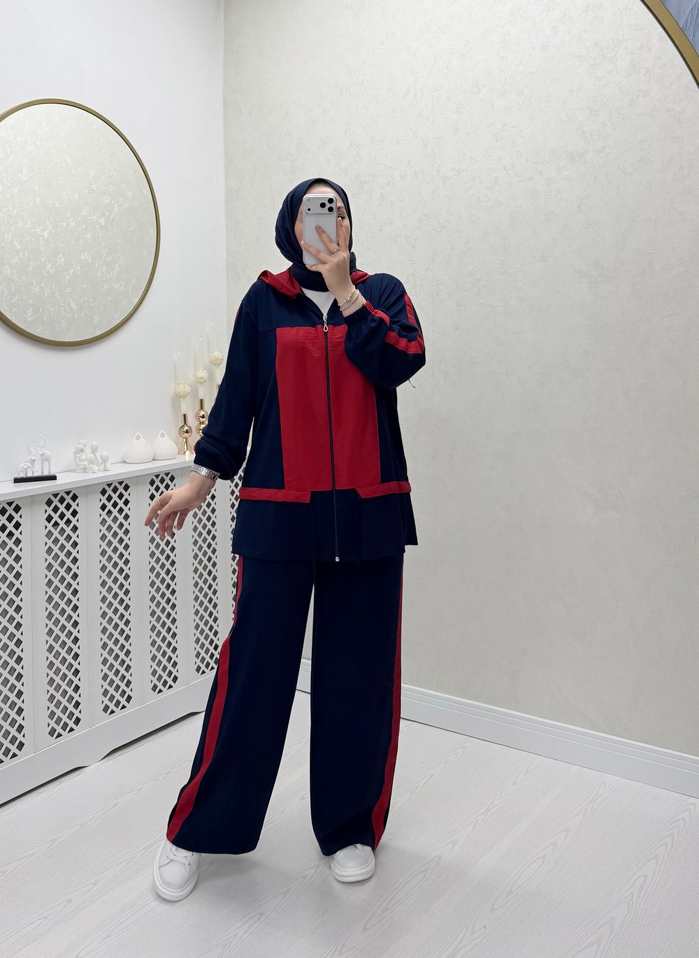 Rose Takım Lacivert Kırmızı