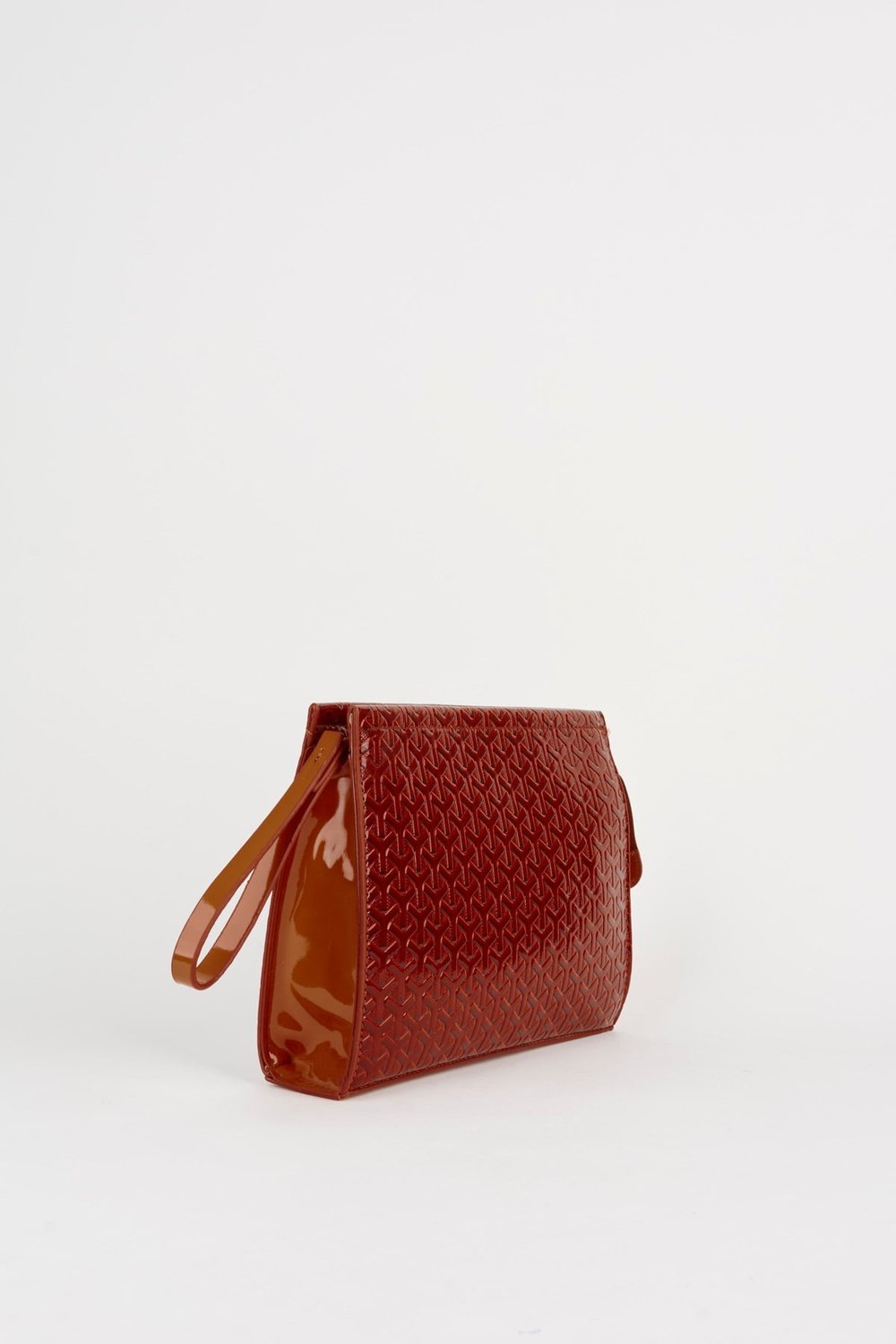 Kadın Petunya Dokulu Taba Astarlı Suni Deri Bilek Askılı Portföy El Ve Clutch Çanta