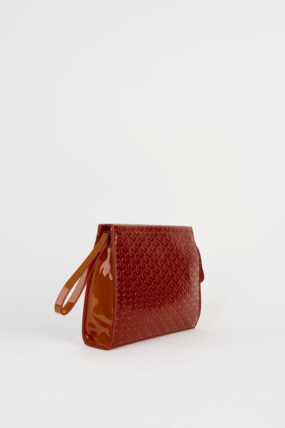 Kadın Petunya Dokulu Taba Astarlı Suni Deri Bilek Askılı Portföy El Ve Clutch Çanta