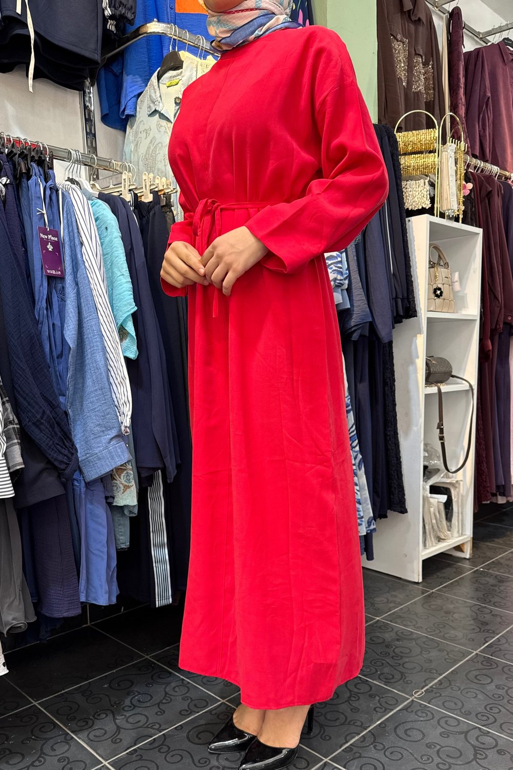 Agnes Duble Kol Elbise KIRMIZI