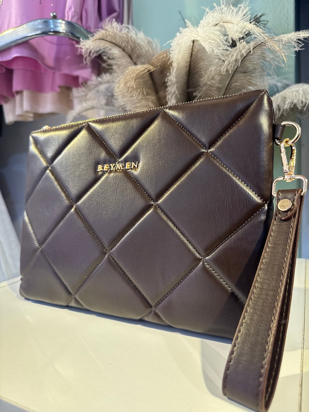Kapitone Clutch Çanta ACI KAKVE
