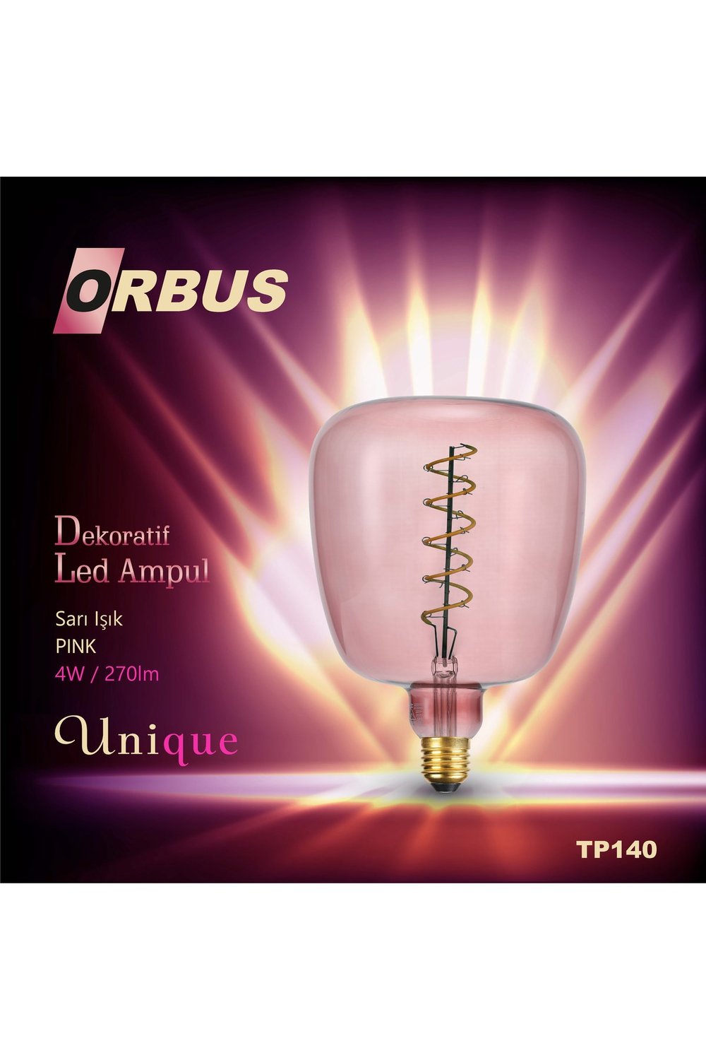 Dekoratif Led Ampul PINK 4W 270lm TP140