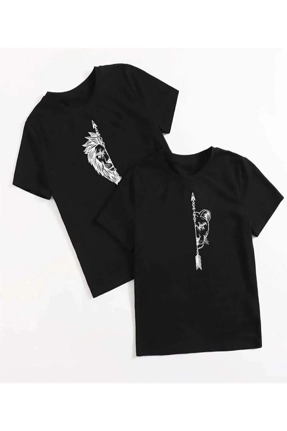 Aslan Baskılı OVERSİZE Sevgili Çift Kombini T-Shirt ( İSTENİLEN BEDENİ SORU CEVAPTAN BELİRTİNİZ)
