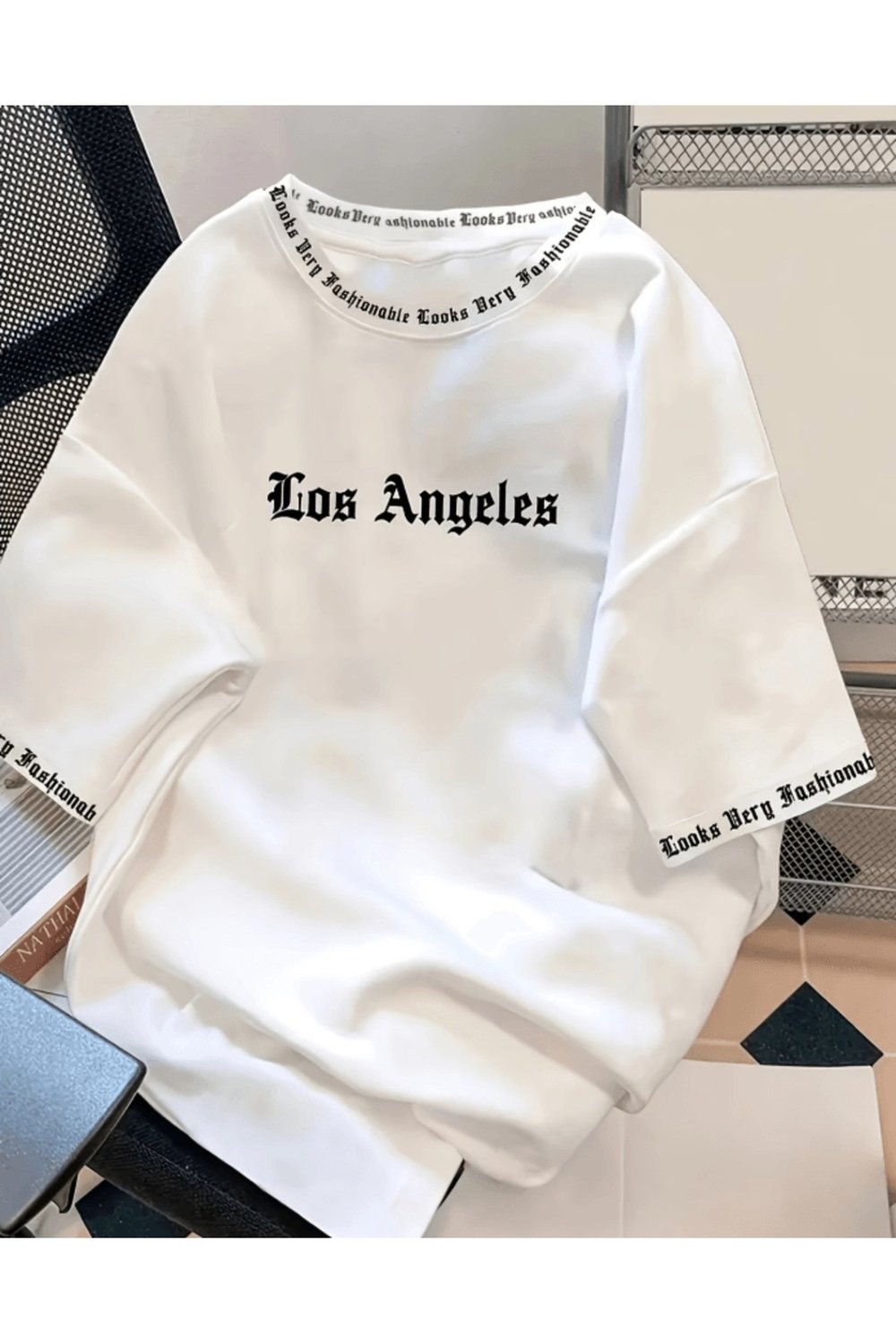 Los Angles Özel Tasarım Baskılı Premium Oversize T-shirt