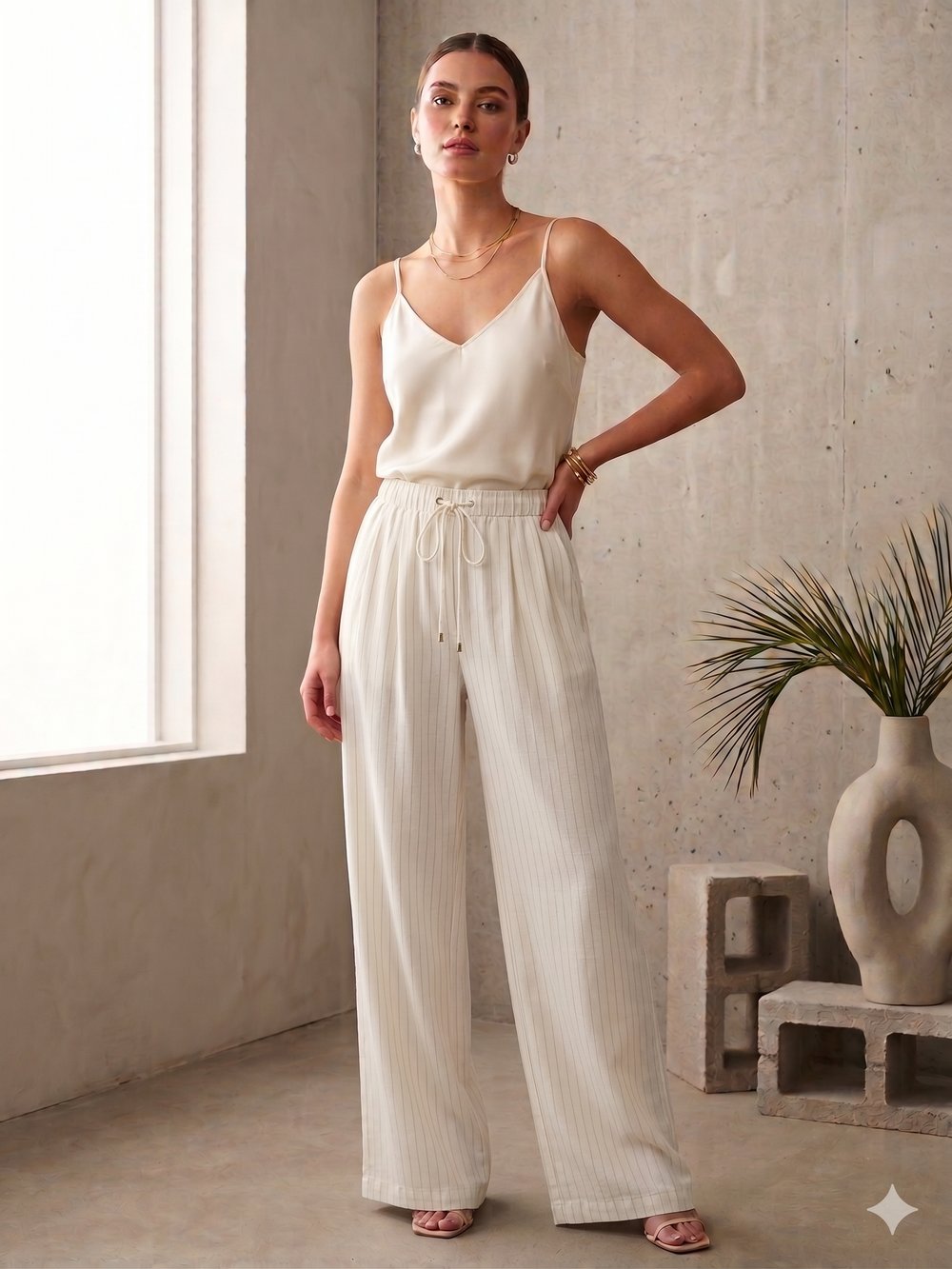 ELEGANT 2794 TENSEL BAGCIKLI PANTOLON