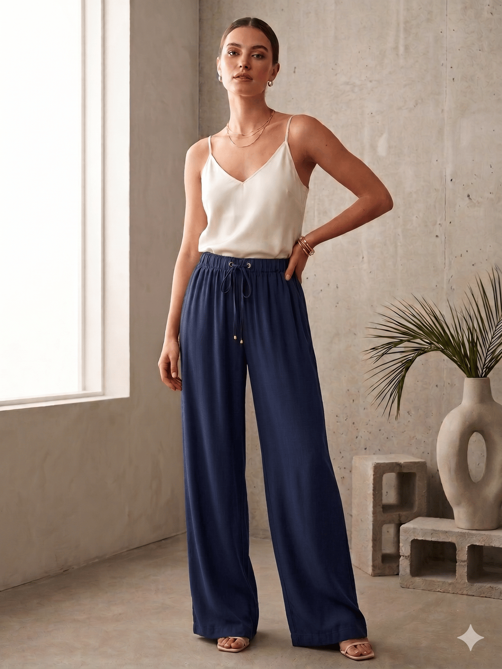 ELEGANT 2794 TENSEL BAGCIKLI PANTOLON