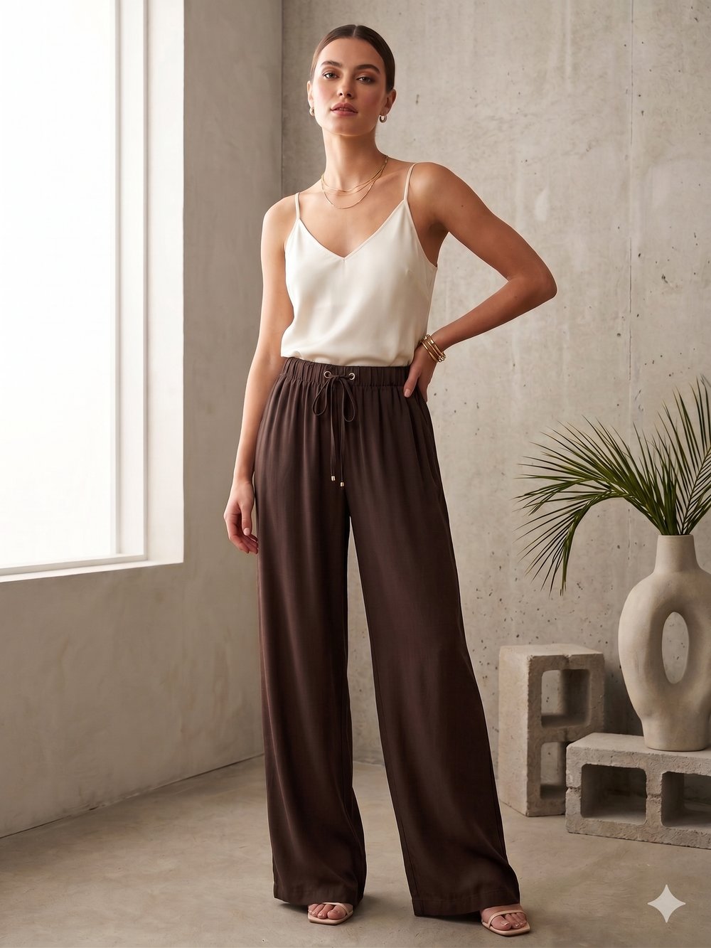 ELEGANT 2794 TENSEL BAGCIKLI PANTOLON