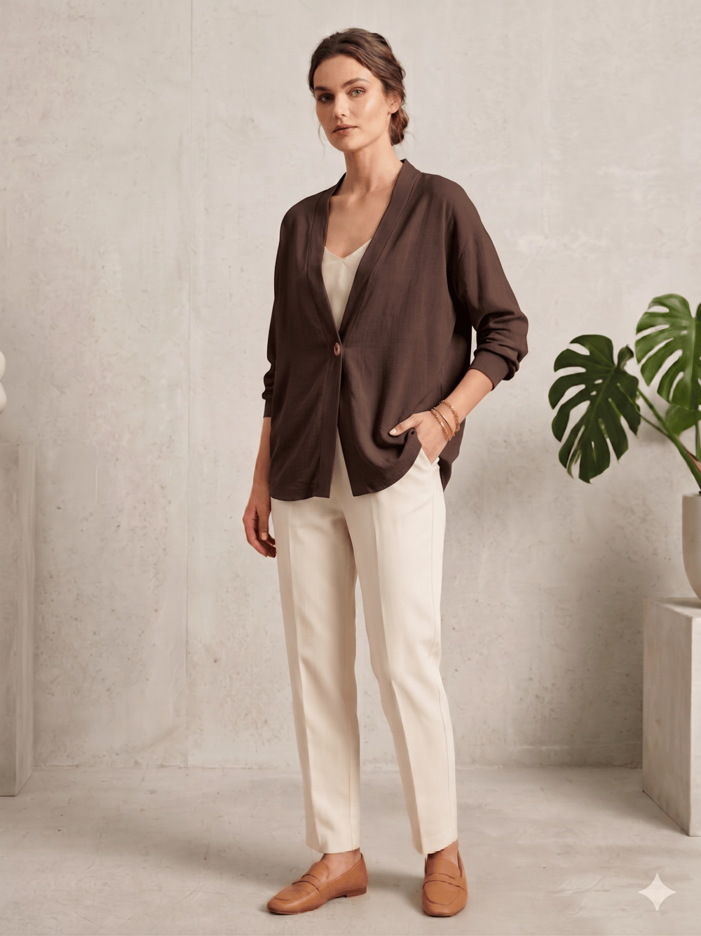 ELEGANT 4637 TENSEL DÜGMELİ KİMONO