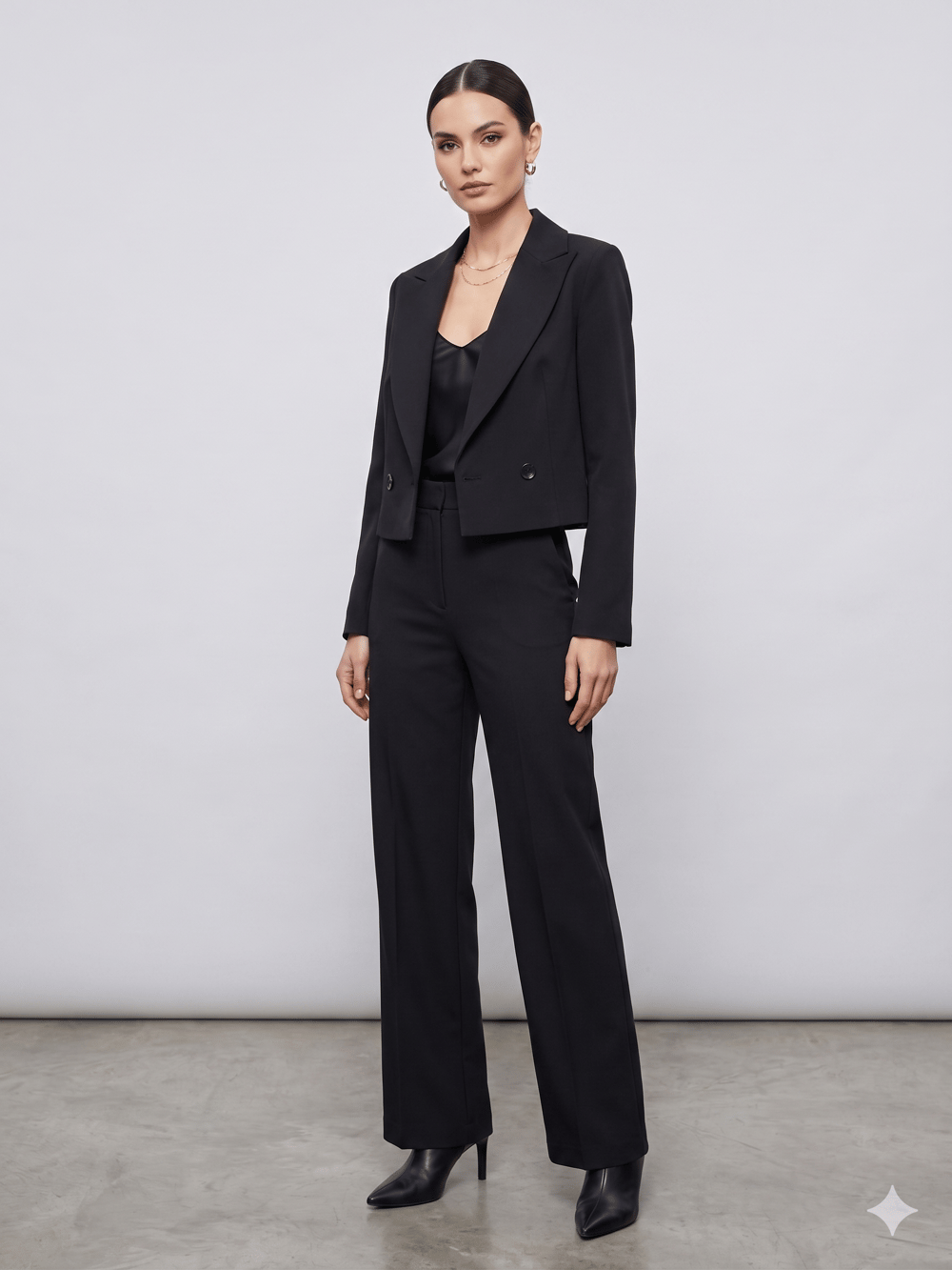 ELEGANT 6796 CROP BLAZER CEKET