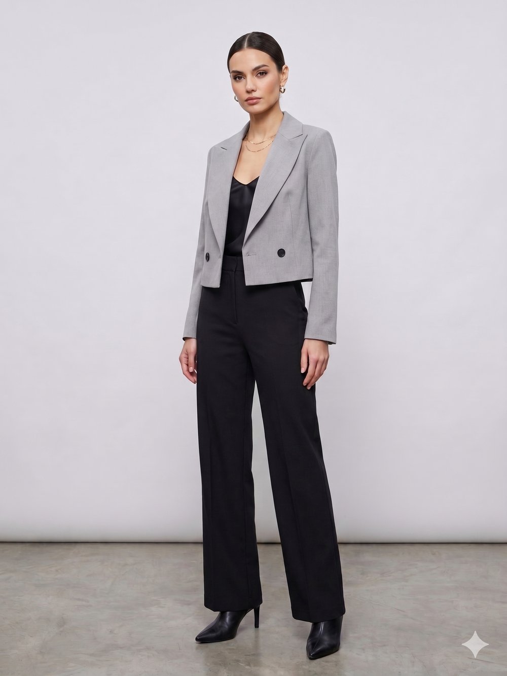 ELEGANT 6796 CROP BLAZER CEKET