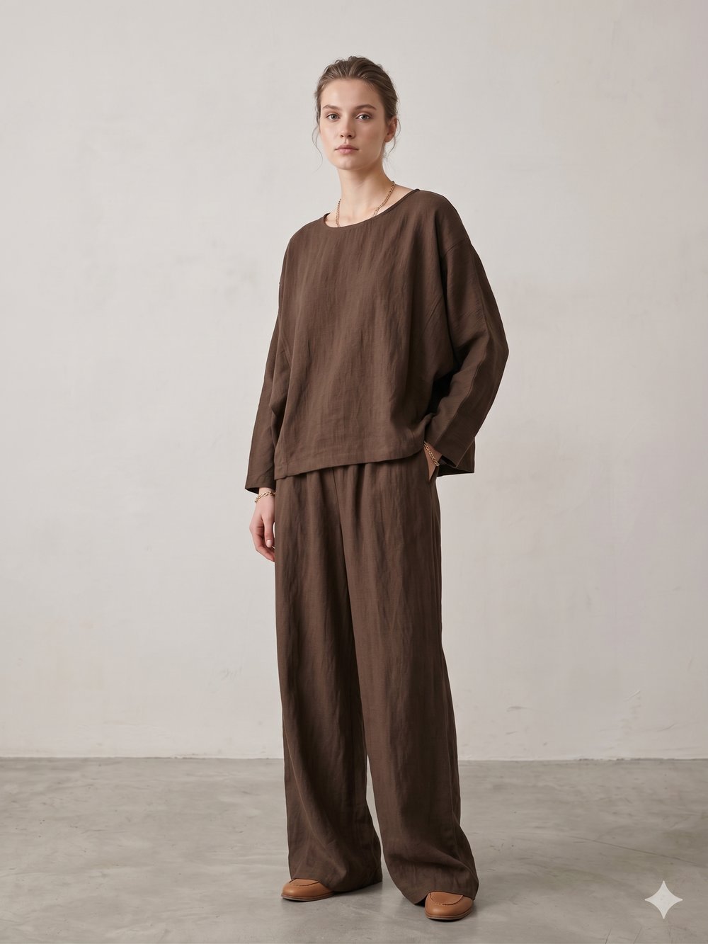 ELG 4758 PANT-4650 BLUZ KRİNKIL TAKIM