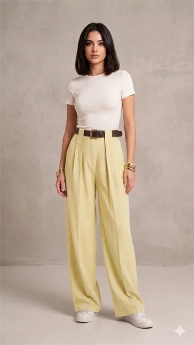 ENTER 3294 KEMERLİ MODAL PANTOLON