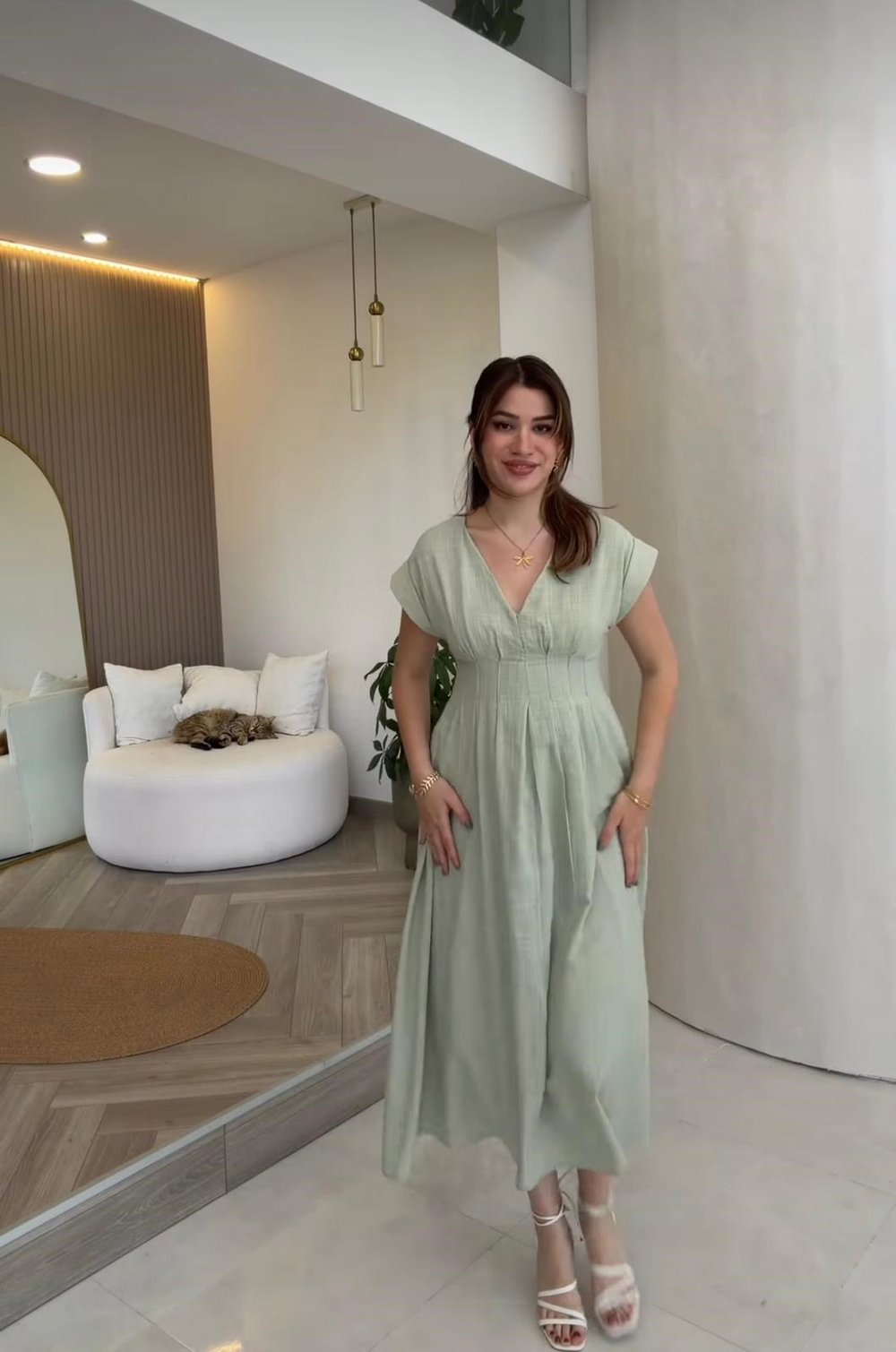 RU 3082 KETEN ELBİSE
