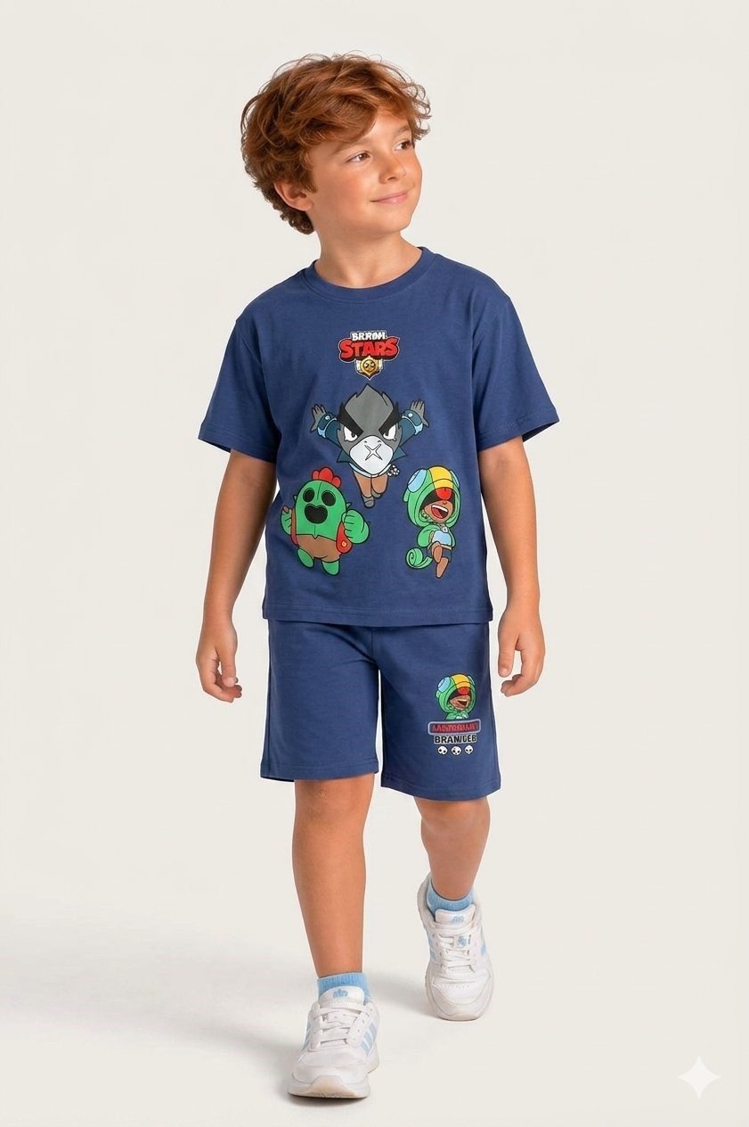 Cg Kids Brawl Stars Erkek Çocuk Tshirt & Şort Alt Üst Takım