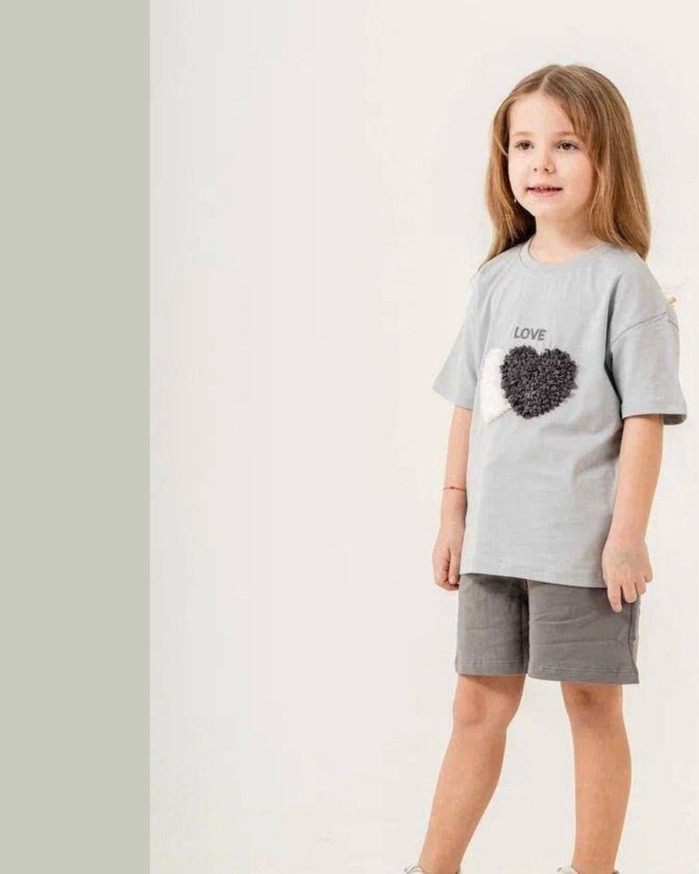 Cg Kids Kalp Tüllü Işleme Detay Şort Alt Üst Takım