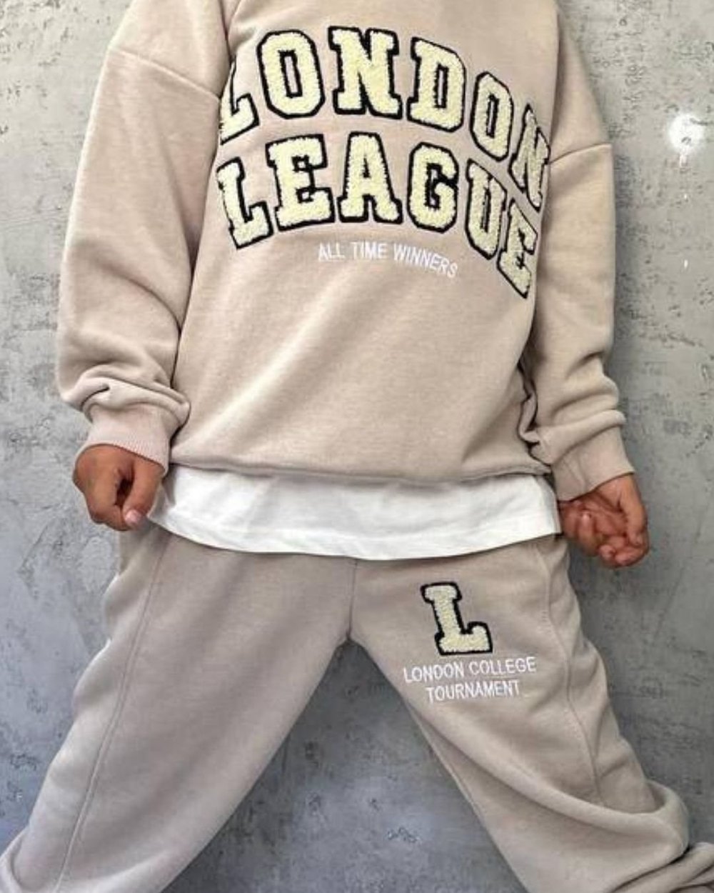 Cg Kids London League Süzüne Nakış işlemeli 3 iplik Alt Üst Takım Süper Kalite Kumaş