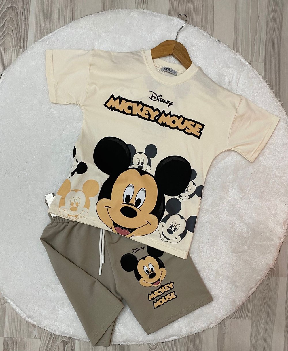 Cg Kids Mickey Mouse Mükemmel Baskı Kaliteli Erkek Çocuk Alt Üst Takım