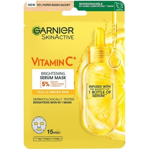 C Vitamini Parlaklık Verici Kağıt Yüz Maskesi