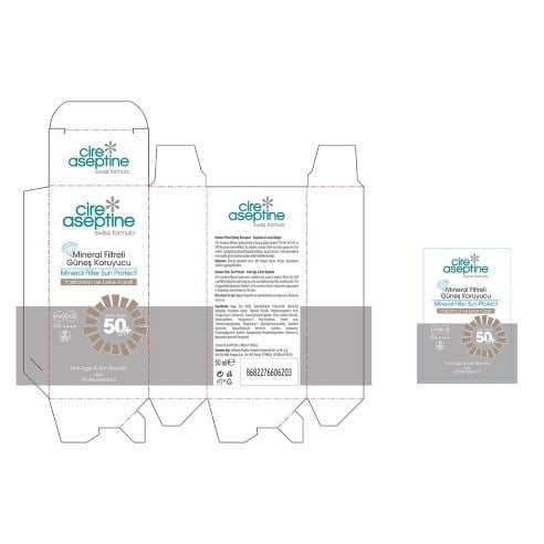 Cire Aseptine Mineral Filtreli Yaşlanma ve Leke Karşıtı 50+SPF Yüz Güneş Koruyucu Krem 50 ml