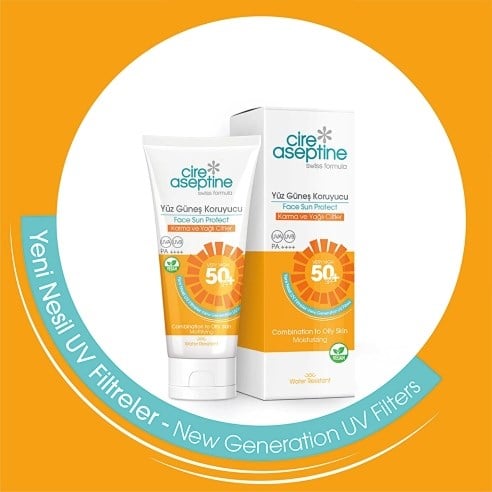 Cire Aseptine Yüz Güneş Koruyucu Krem Karma ve Yağlı Ciltler 50+ SPF 50 ml