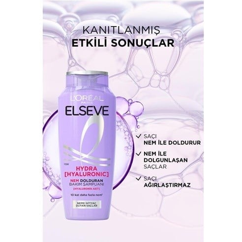Elseve Hydra [Hyaluronic] Nem Dolduran Bakım Şampuanı 300 ml