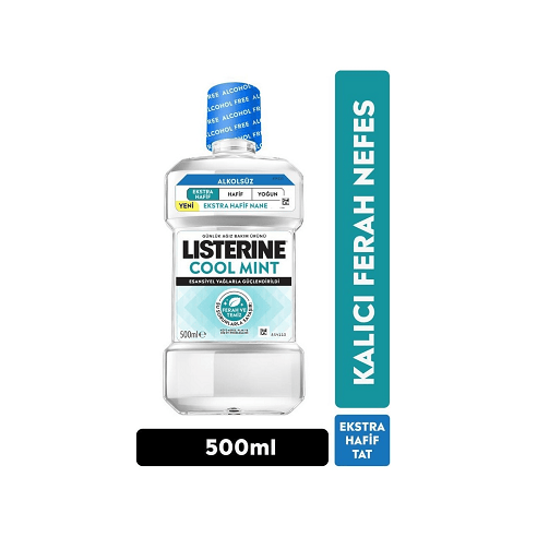 Listerine Cool Mint Ekstra Hafif Tat Alkolsüz Ağız Bakım Suyu 500 ml