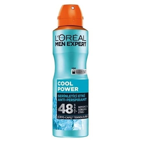 LOreal Paris Men Expert Cool Power Anti Perspirant Serinletici Etki Erkek Sprey Deodorant 150 ml