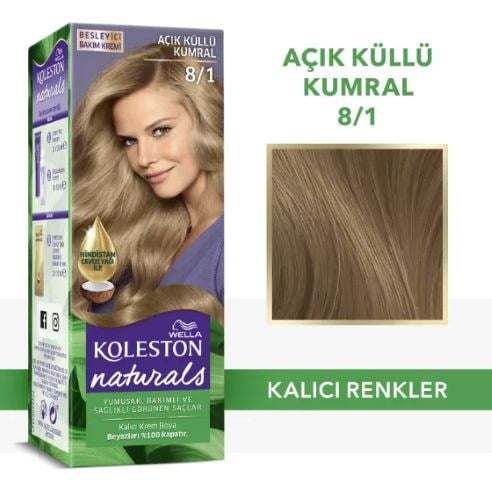 Naturals Saç Boyası 8/1 Açık Küllü Kumral