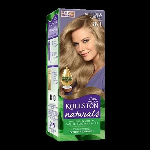 Naturals Saç Boyası 8/1 Açık Küllü Kumral