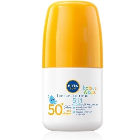 Nivea Sun Spf 50+ Bebek Ve Çocuk İçin Hassas Koruma Güneş Koruyucu Roll-On 50Ml