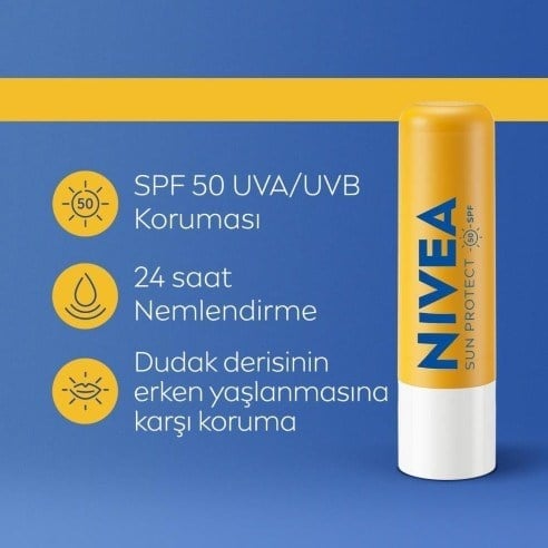 Nivea Sun SPF50+ Dudak Bakım Kremi