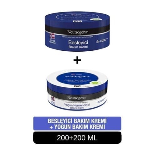 Norveç Formülü Besleyici Bakım Kremi 200 ml + Yoğun Nemlendirici Bakım Kremi 2