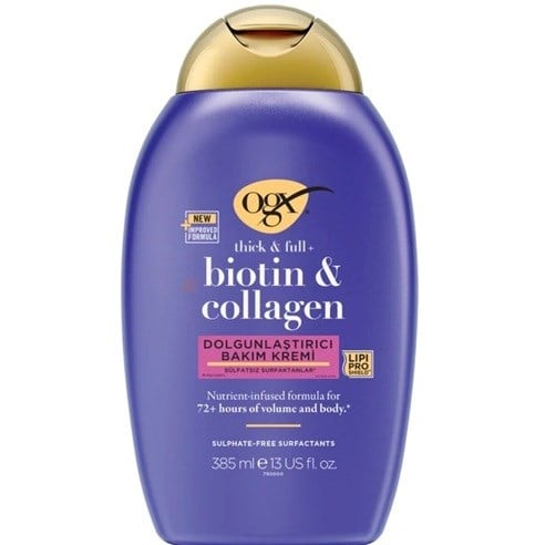 Ogx Biotin & Collagen Dolgunlaştırıcı Saç Bakım Kremi 385 ml Sülfatsız