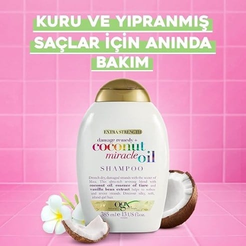 Ogx Yıpranma Karşıtı Sülfatsız Coconut Miracle Oil Şampuan 385 ml 