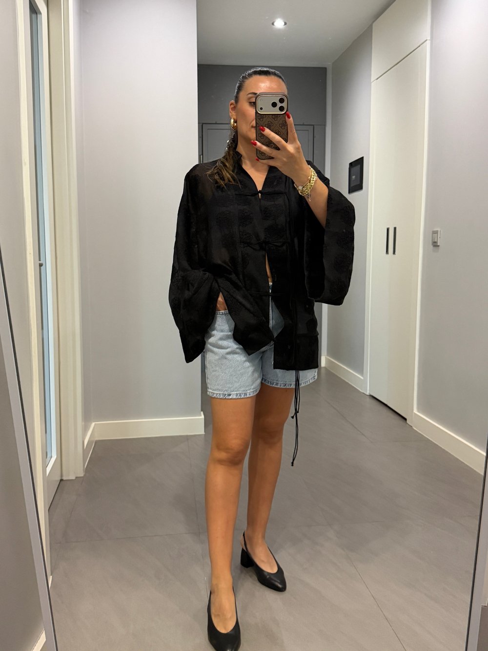 Brit Detaylı Tasarım Kimono