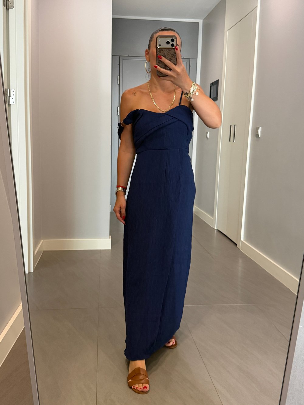 Drape Detaylı Anvelop Elbise