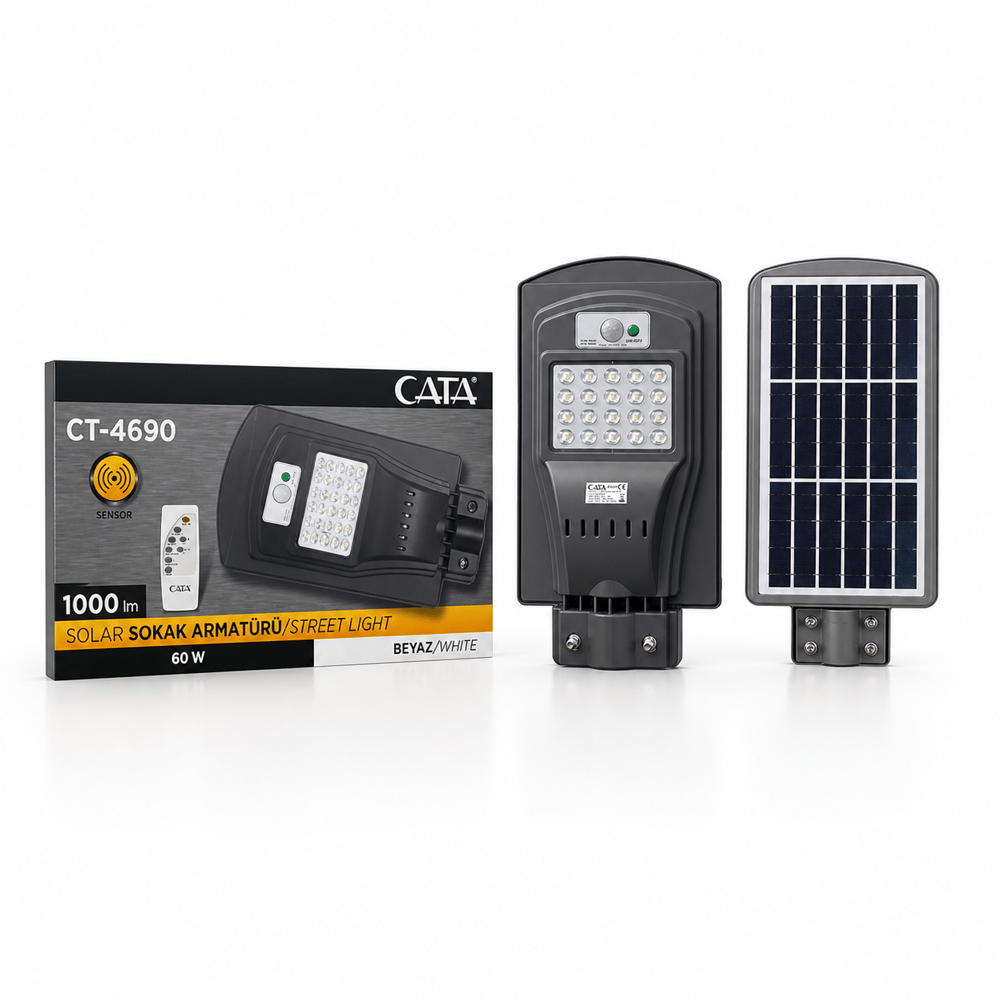 CATA CT-4690 Solar Sokak 60W 12 Saat Yanma Uzaktan Kumanda
