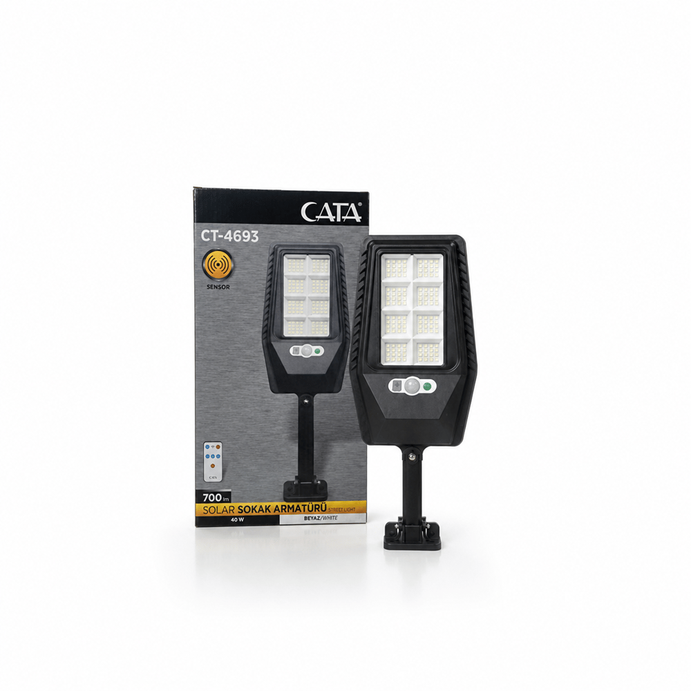 CATA CT-4693 Solar Sokak 40W Uzaktan Kumanda Fotosel Dahil