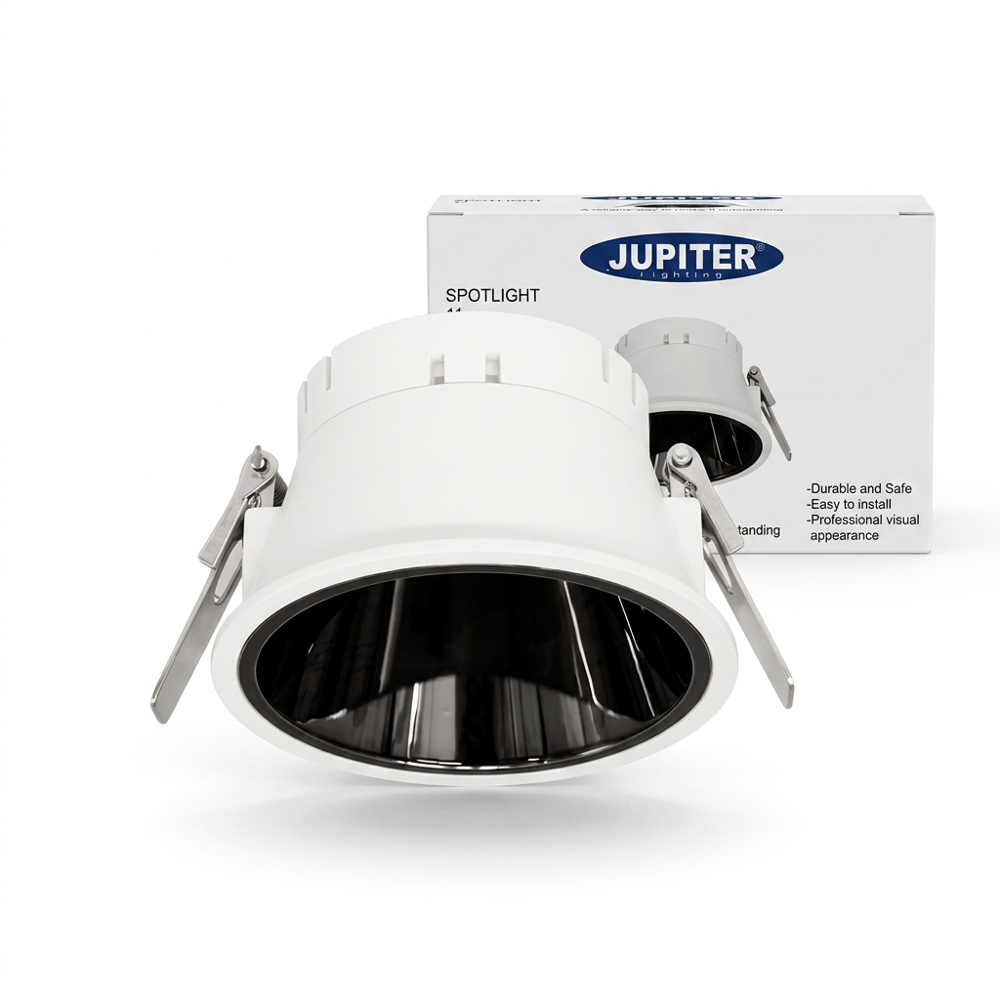 JUPITER JH711 Sabit Spot GU10 75mm Beyaz Siyah Krom