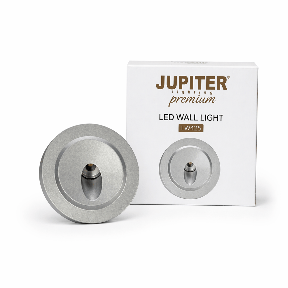 JUPITER LW425 S Sıva Altı LED Duvar Armatürü 3W 3000K Gümüş Gri