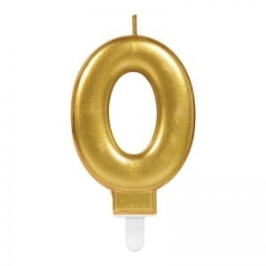 0 Rakamı Mum Gold Renk