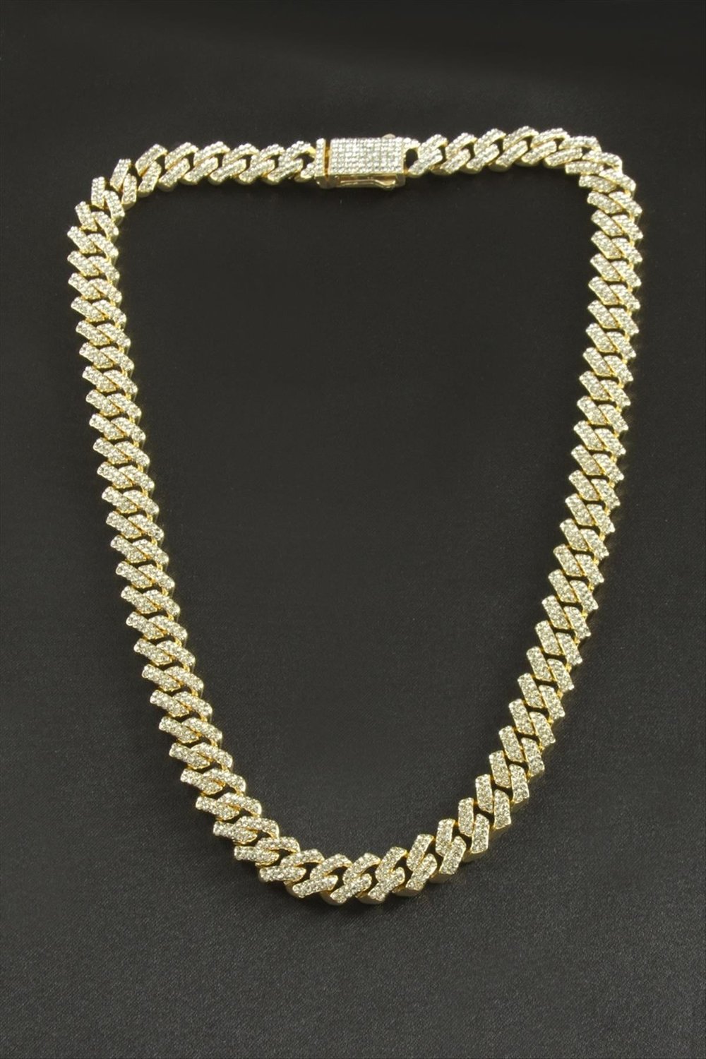 Chain Zikzak Zirkon Taşlı Lüks Çelik Kolye