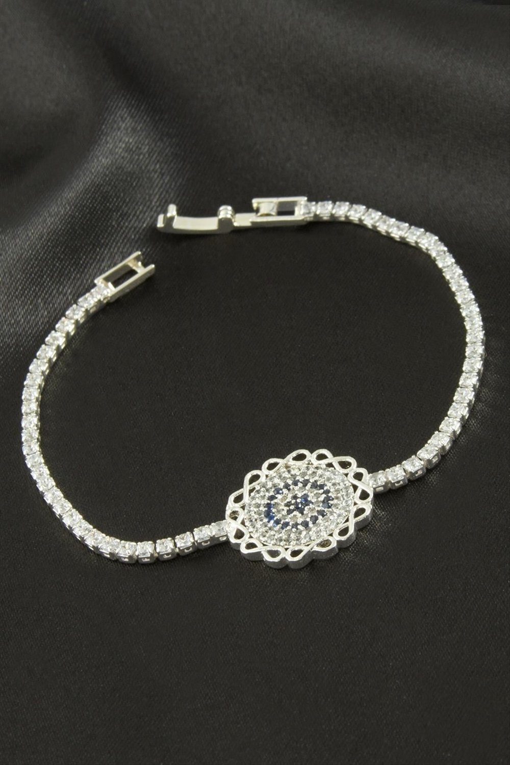 Çiçek Zirkon Taşlı Çocuk Bileklik 16 cm
