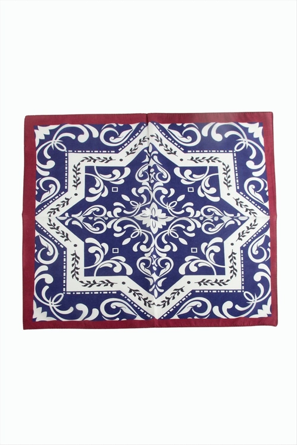 Çini Desenli Zr Şifon Fular 50*50 cm