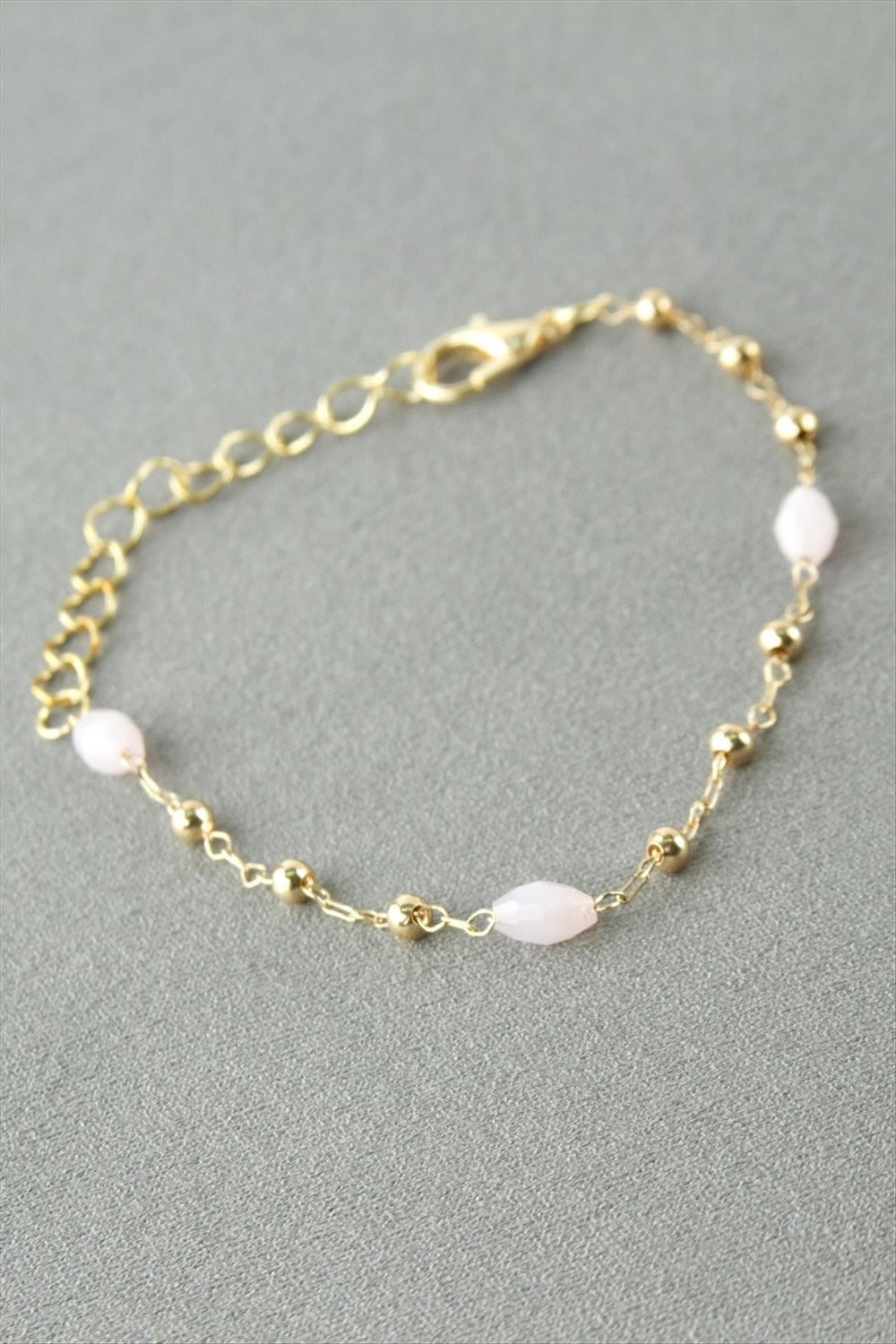 Oval Kristal Taşlı Bileklik