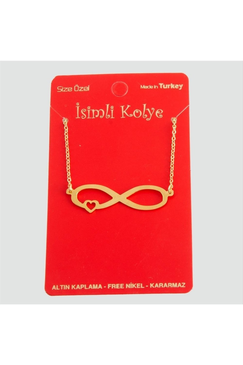 Sonsuzluk Kalp Uçlu Kolye