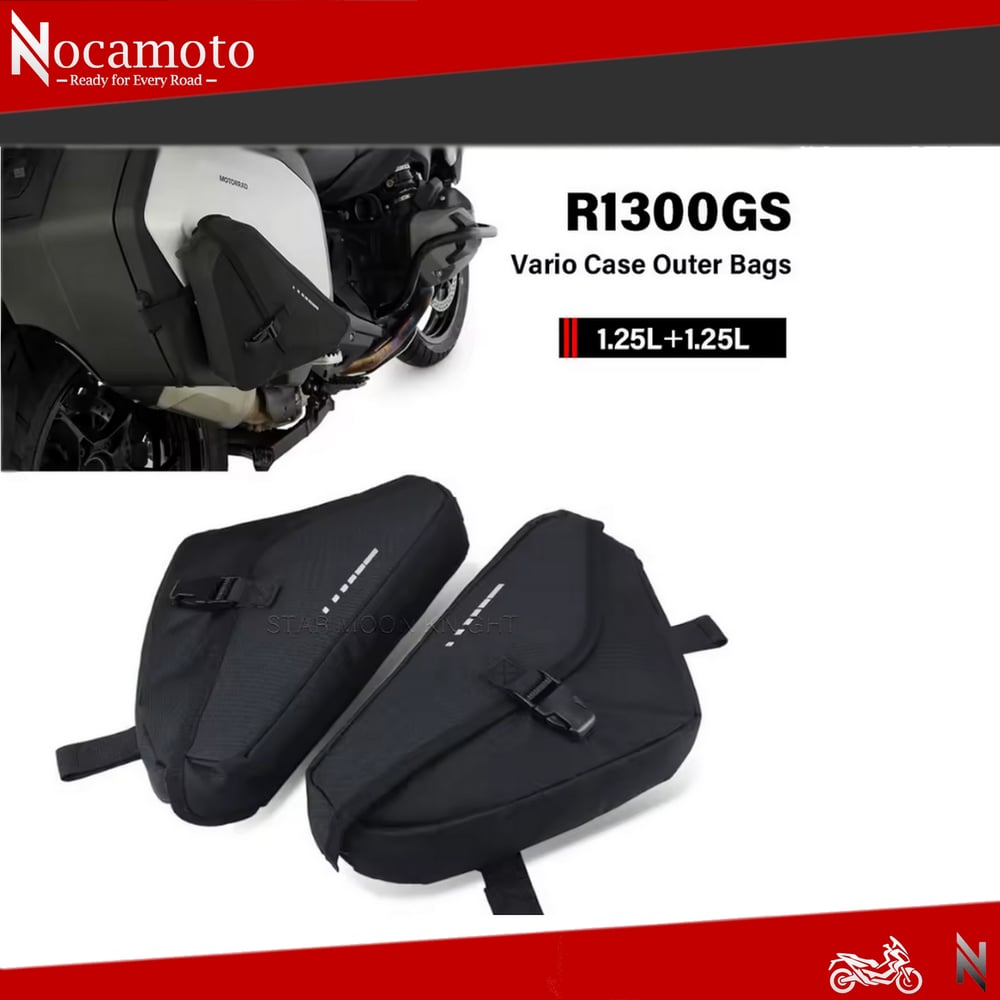 BMW R1300GS Vario Dış Çantaları (2'li Set) | Ek Depolama - NocamatoBMW R1300GS Vario Çanta Dış Çantaları 2'li Set