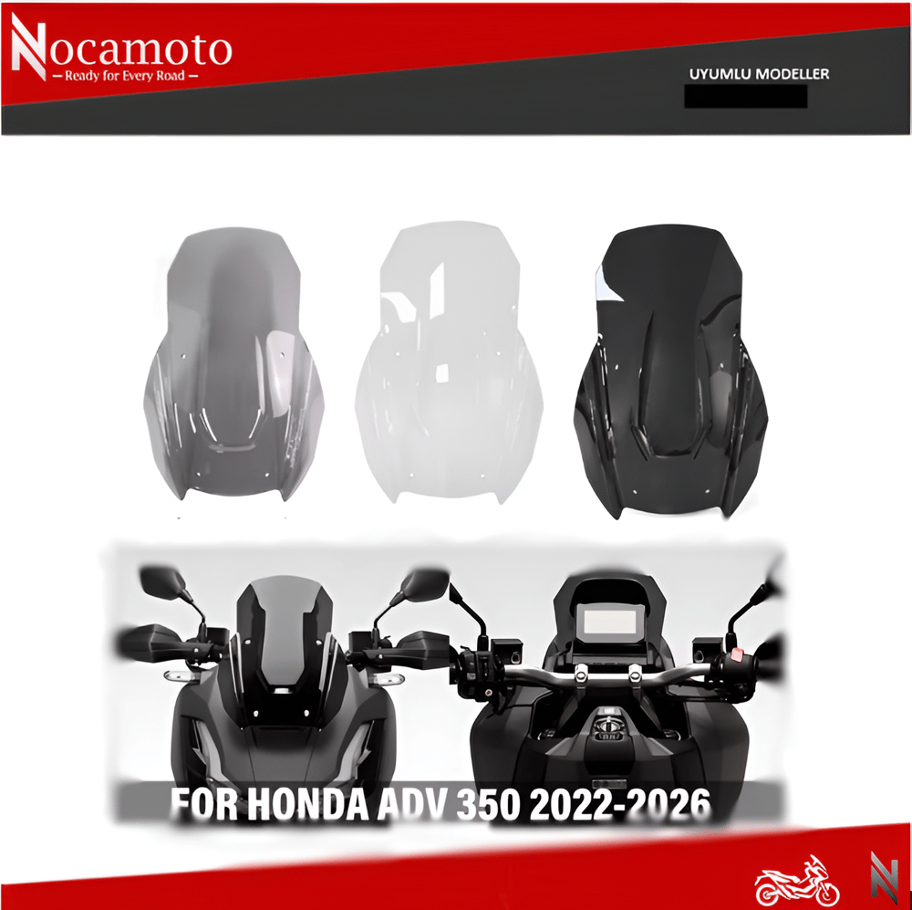 Honda ADV350 Tur Camı Füme | Yüksek Koruma & Şık Tasarım - NocamatoHONDA ADV350 Tur Camı Füme