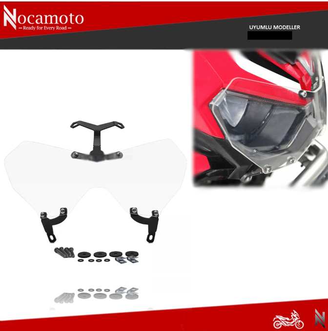 Honda CRF1100L Africa Twin Adventure Sports Far Koruma | NocamotoHONDA CRF1100L Africa Twin L1 Adventure Sports Akrilik Far Koruma